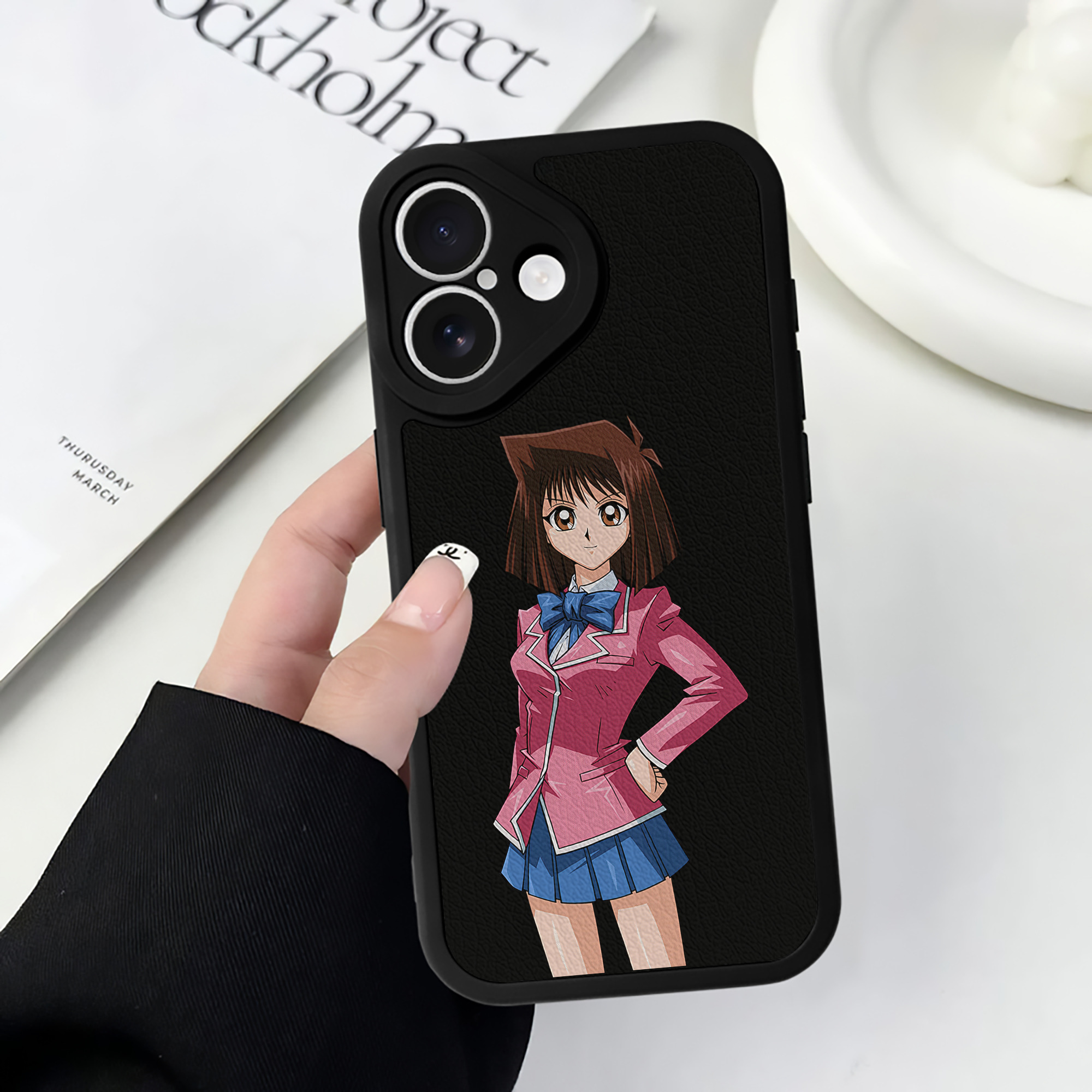 （画像用） 遊☆戯☆王 Yu-Gi-Oh! 【iPhone 16シリーズ対応】シリコンスマホケース（レザー調） 材質：シリコン